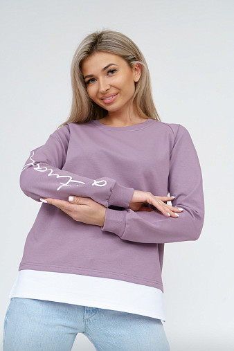 Толстовка женская Дабл светло-лиловый
