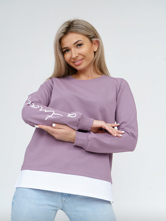 Толстовка женская Дабл светло-лиловый