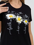 Футболка Ромашка чёрный