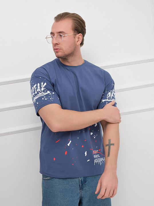 Футболка мужская Дорс индиго