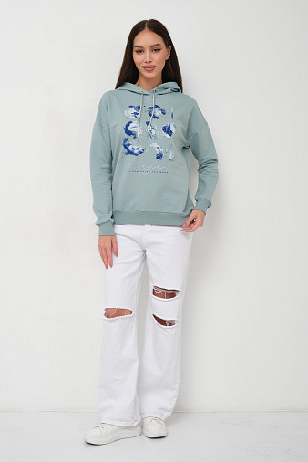 Толстовка женская Элен-2 аква