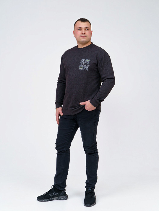 Толстовка мужская Эталон антрацит/меланж