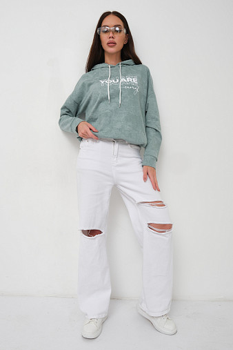 Толстовка женская Винтаж аква