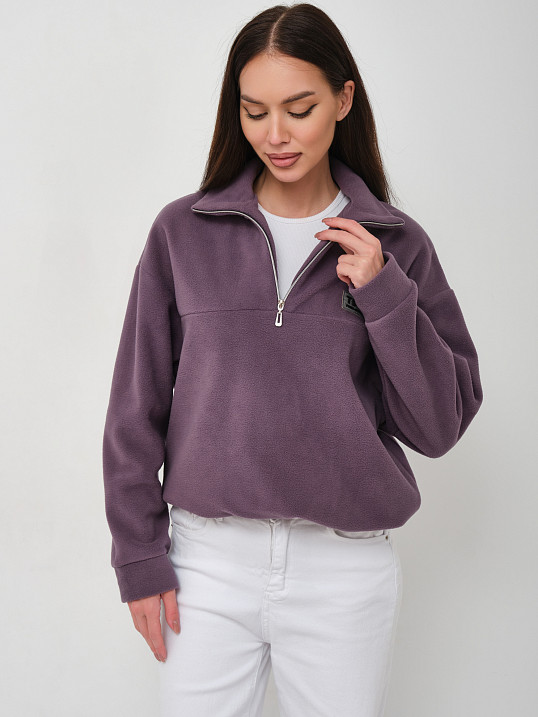 Толстовка жен. Тренд флис т.лиловый