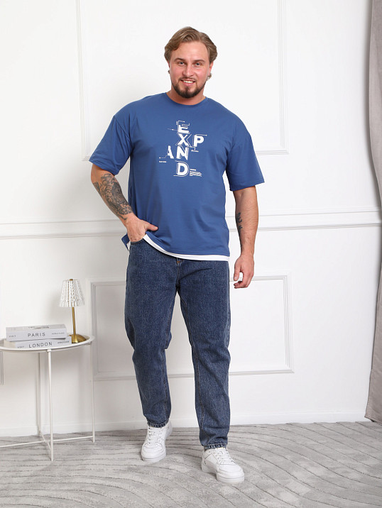 Футболка мужская Элиот индиго