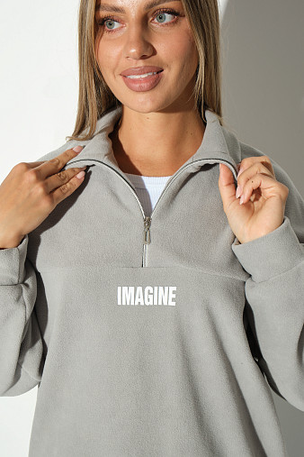 Толстовка жен. Тренд-2 флис св.серый