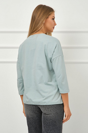 Лонгслив Николь аква