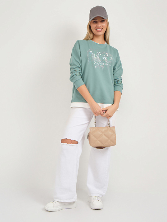 Свитшот женский Кетти св.изумруд