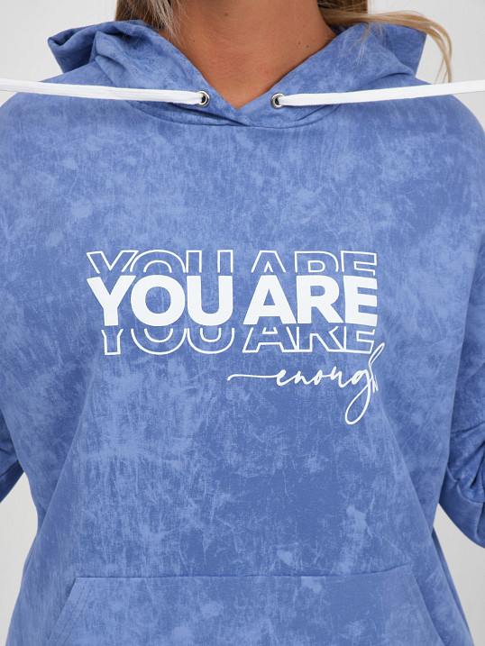 Толстовка женская Винтаж василек