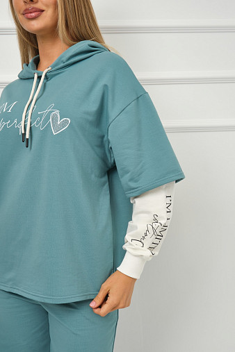 Толстовка женская Венди бирюза