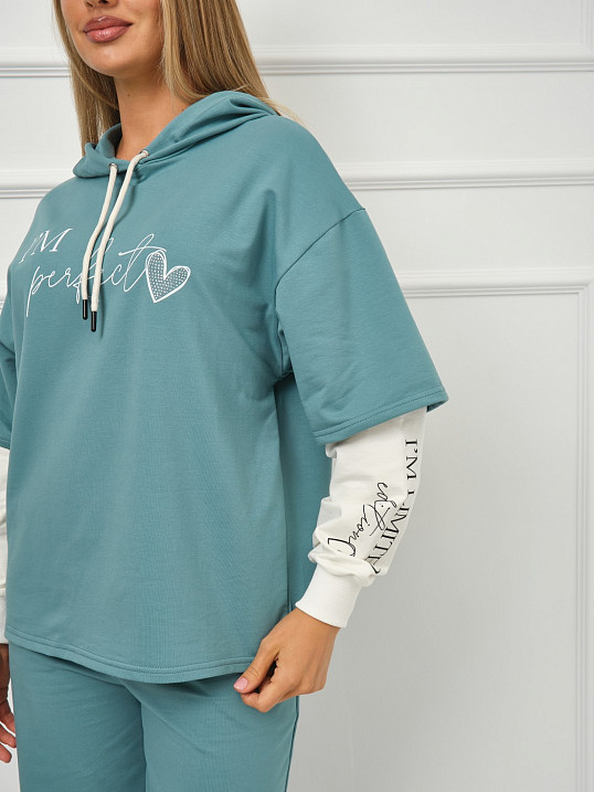 Толстовка женская Венди бирюза