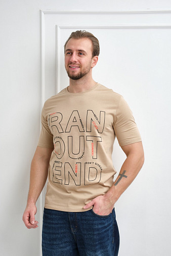 Футболка мужская Сириус бежевый