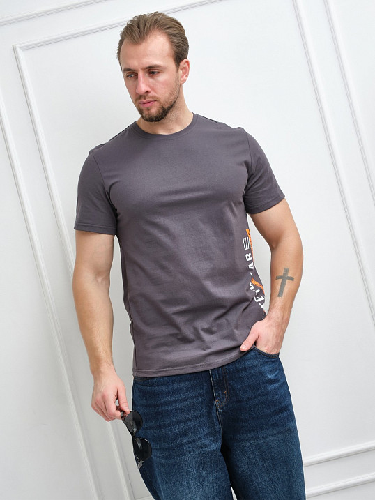 Футболка мужская Норд т.серый