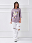 Лонгслив Элис рукав 3/4 светло-лиловый