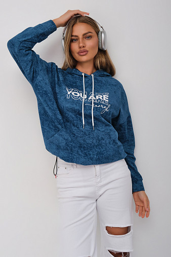 Толстовка женская Винтаж петроль
