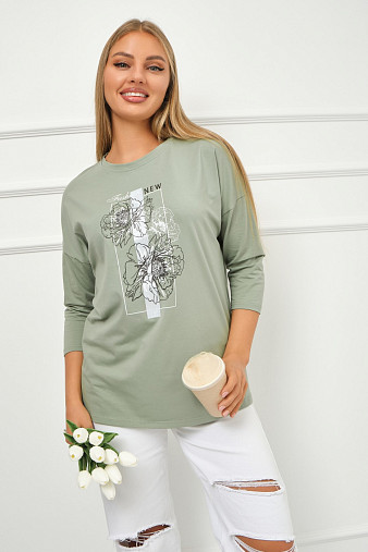 Лонгслив Стиль фисташка