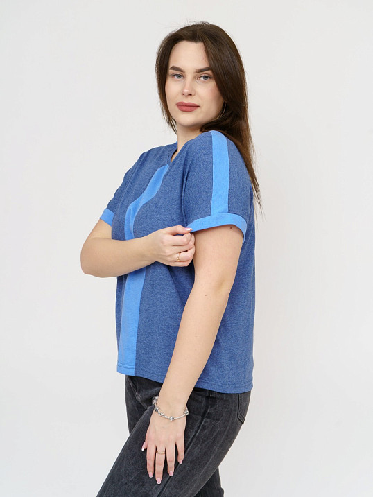 Футболка женская Моника индиго/меланж