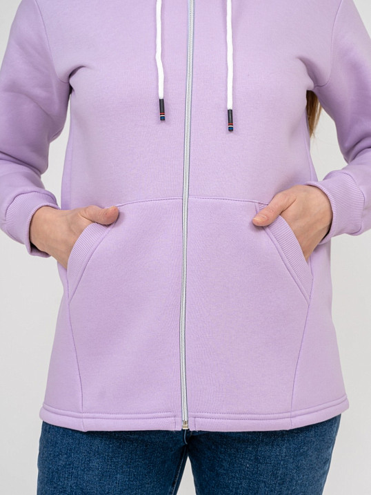 Толстовка женская Гамма на молнии лаванда