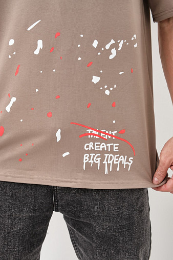 Футболка мужская Дорс футер бежевый