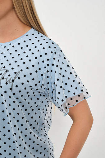 Футболка женская Бьюти вискоза голубой