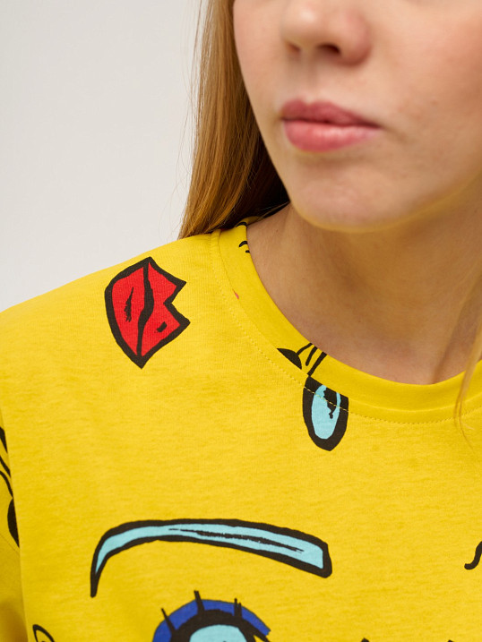 Футболка женская Краш желтая