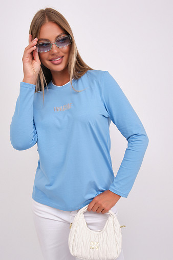 Лонгслив женский Сигма голубой