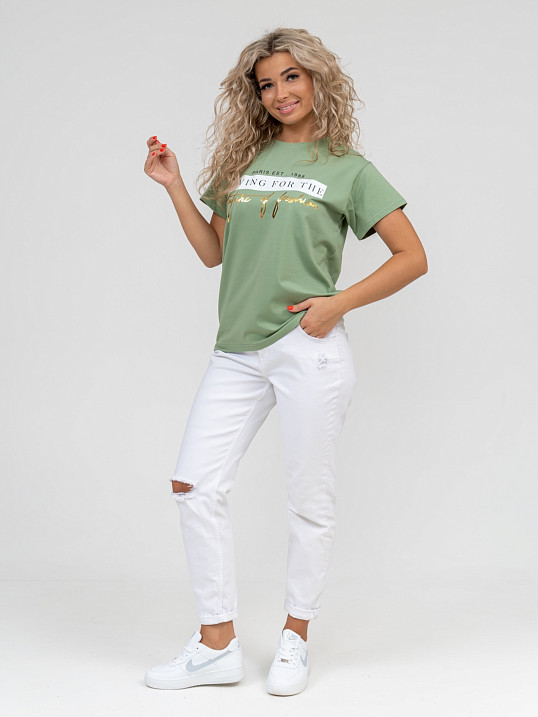 Футболка женская Имидж фисташка