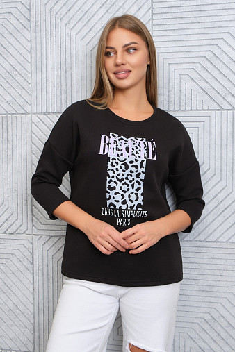 Свитшот женский Бьюти черный