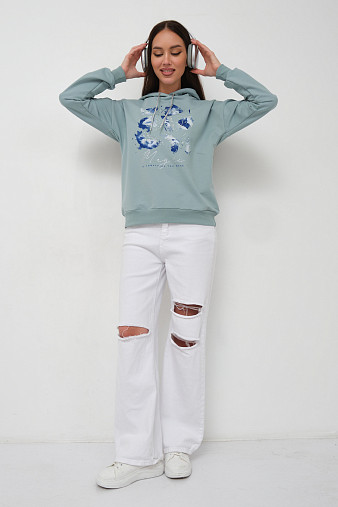 Толстовка женская Элен-2 аква