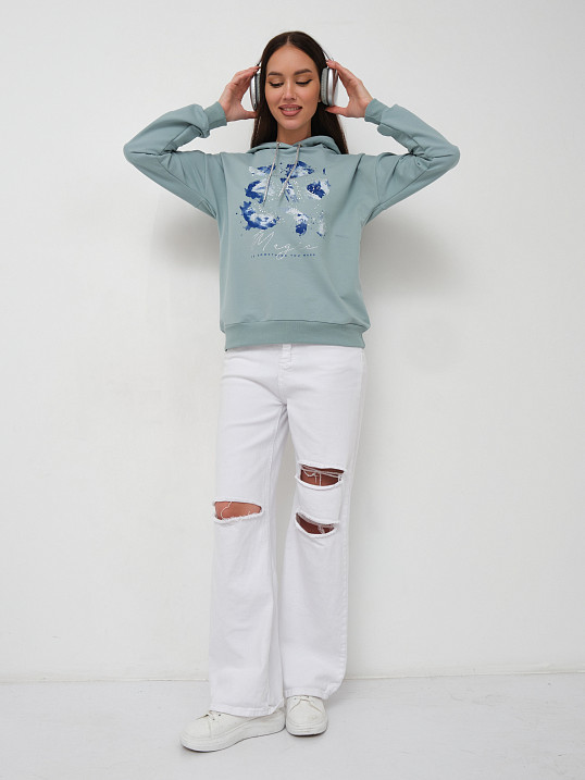 Толстовка женская Элен-2 аква