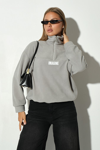 Толстовка жен. Тренд-2 флис св.серый