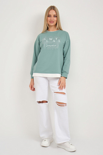 Свитшот женский Кетти св.изумруд