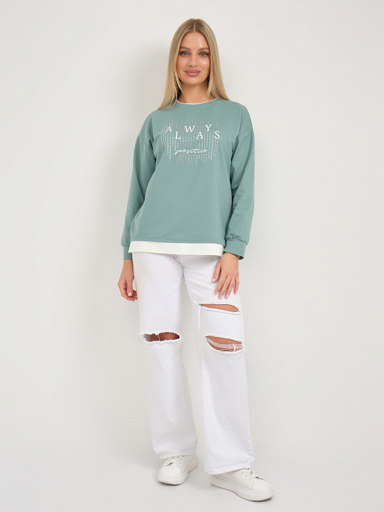 Свитшот женский Кетти св.изумруд