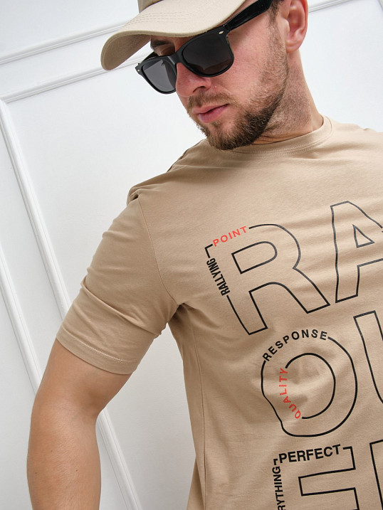 Футболка мужская Сириус бежевый