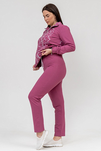 Костюм Теплый вечер брусника/сердца