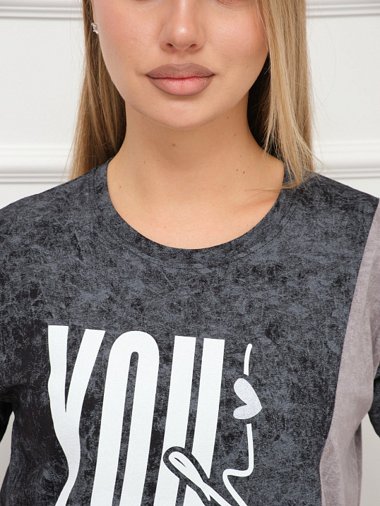 Футболка женская Рефлекс антрацит/серый