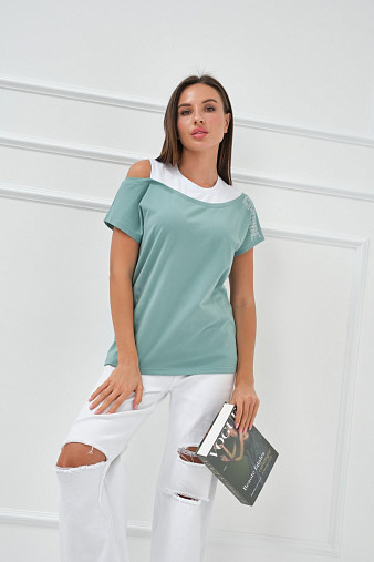 Футболка женская Мирэль изумруд