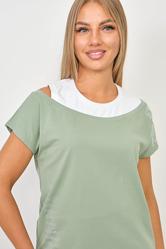 Футболка женская Мирэль фисташка