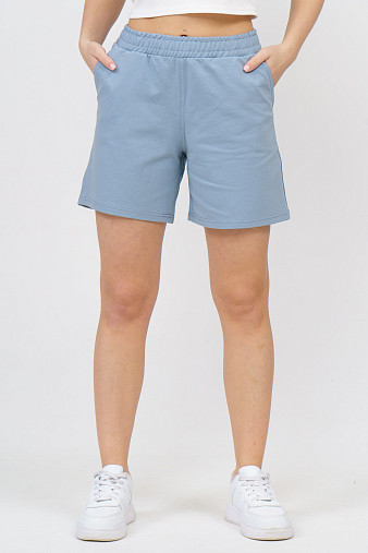 Шорты женские футер голубая дымка