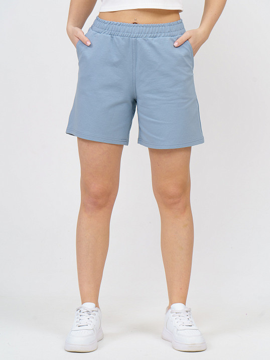 Шорты женские футер голубая дымка