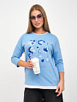 Лонгслив женский Тудей голубой