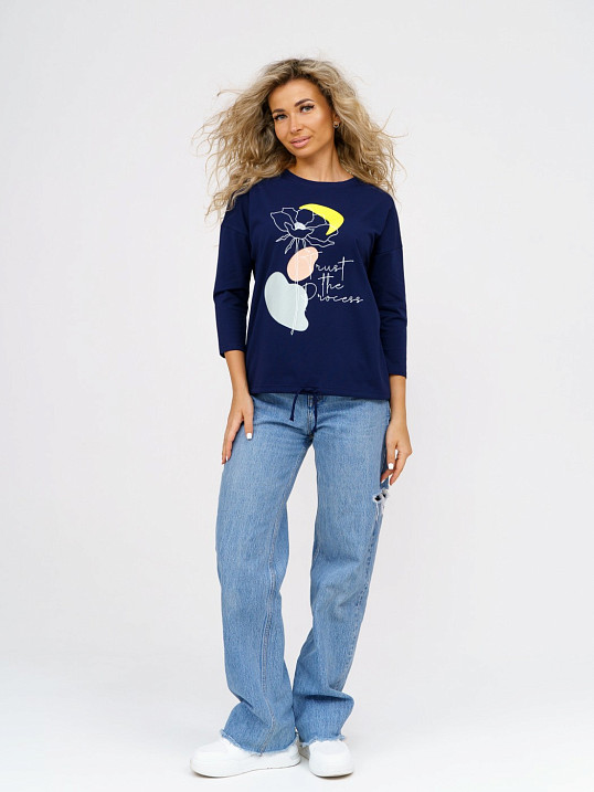 Лонгслив Николь т.индиго