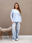 Лонгслив женский Рио голубой