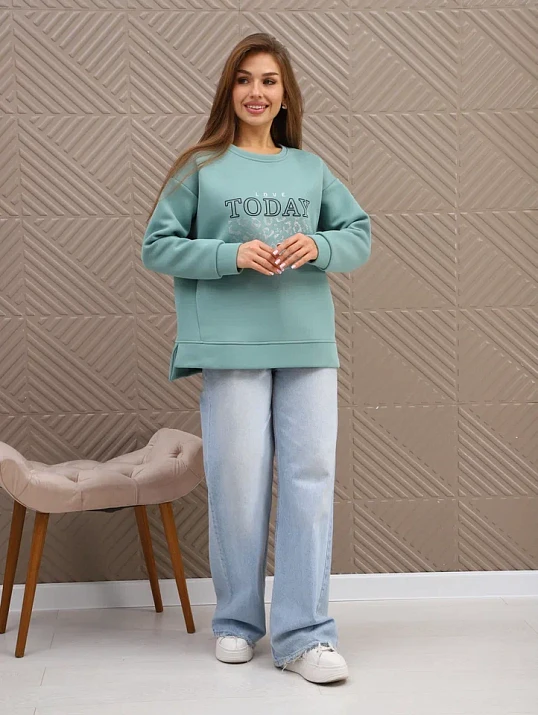 Свитшот женский Лео фисташка