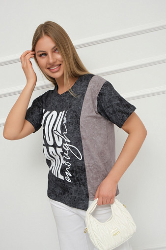 Футболка женская Рефлекс антрацит/серый