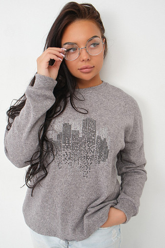 Джемпер женский Келли серый