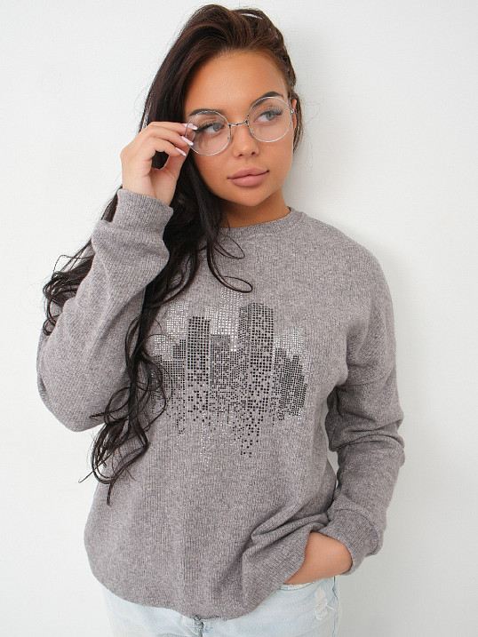 Джемпер женский Келли серый