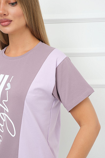 Футболка женская Рефлекс корица/лаванда