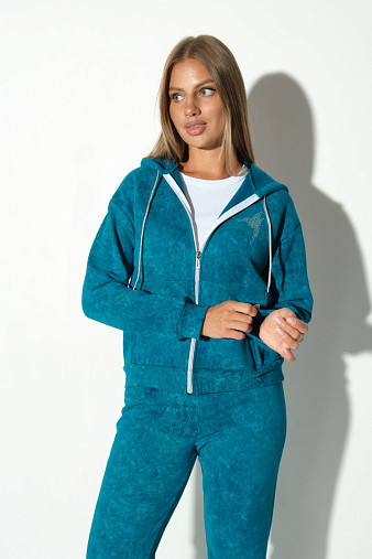 Толстовка женская Дюна начёс морская волна