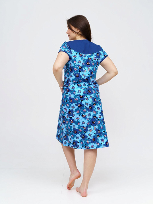 Халат Дыхание Лета петроль/цветы